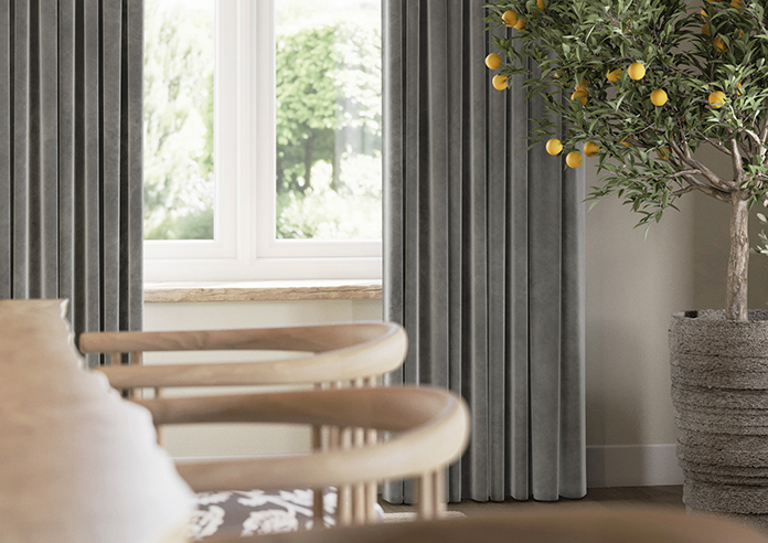 Odessa Velvet, Slate - Made to Measure Curtains - Image 5